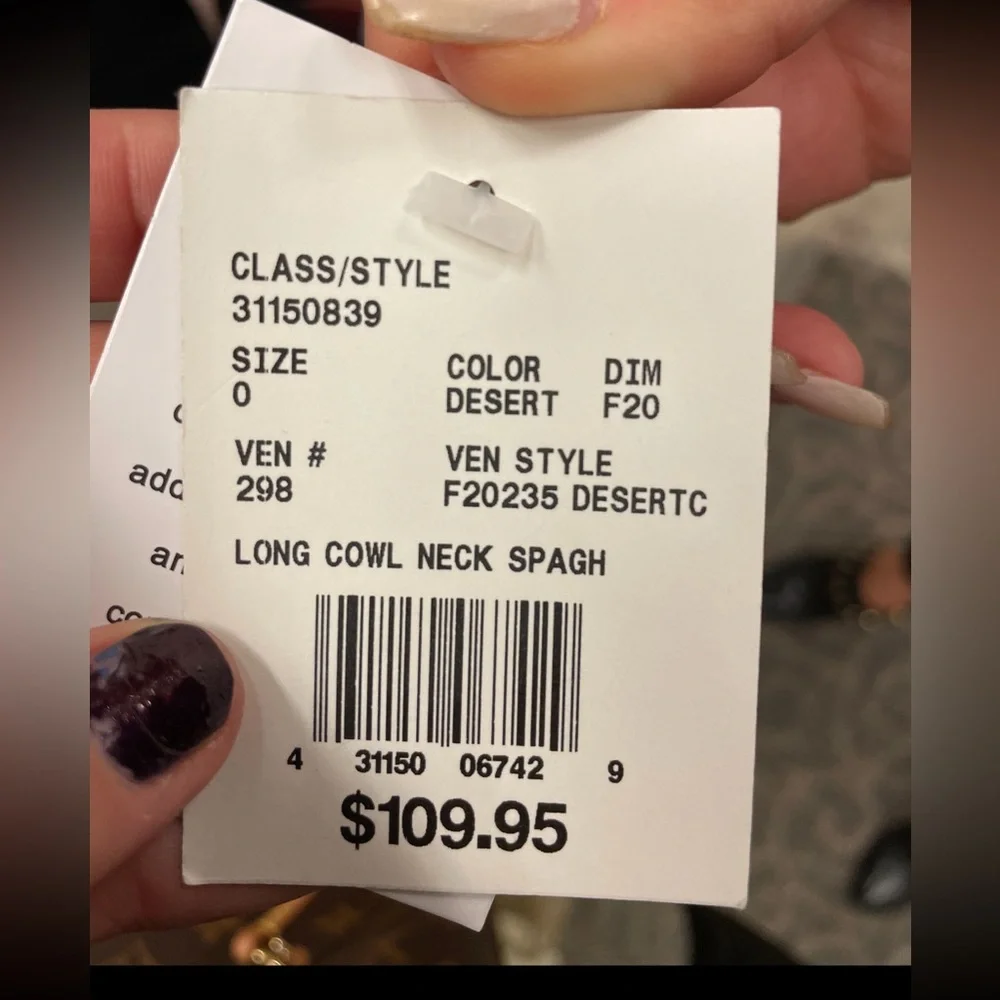 David’s Bridal long cowl neck desert coral - Picture 5 of 5